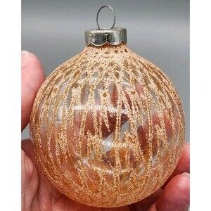 Vintage Rauch Clear Glass Painted Ornament See Photos